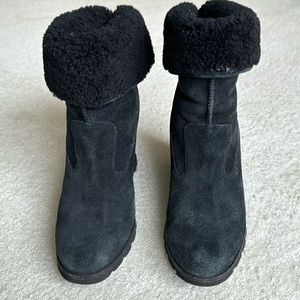 Ugg Suede Wedge Lug Sole Bootie